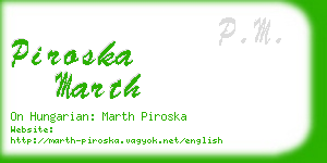 piroska marth business card